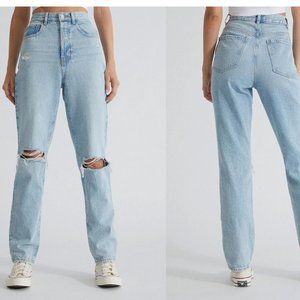 Pacsun Eco Light Blue Distressed Dad Jeans